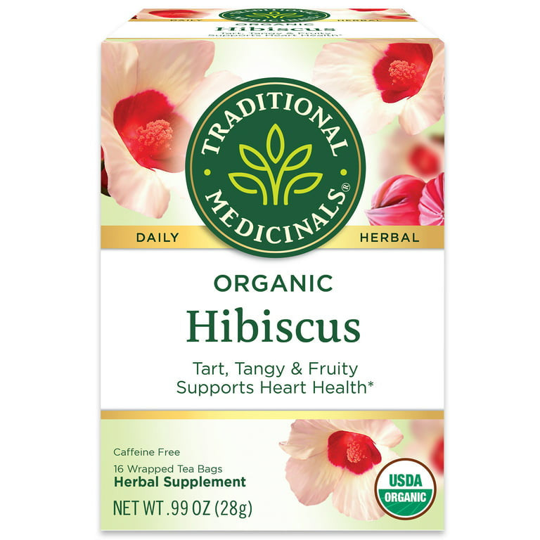 Traditional Medicinals Organic Herbal Tea, Hibiscus, 16 Ct